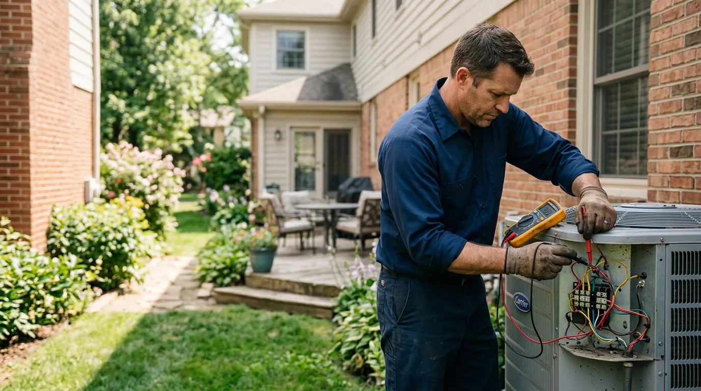 HVAC technician working near Londonderry, OH